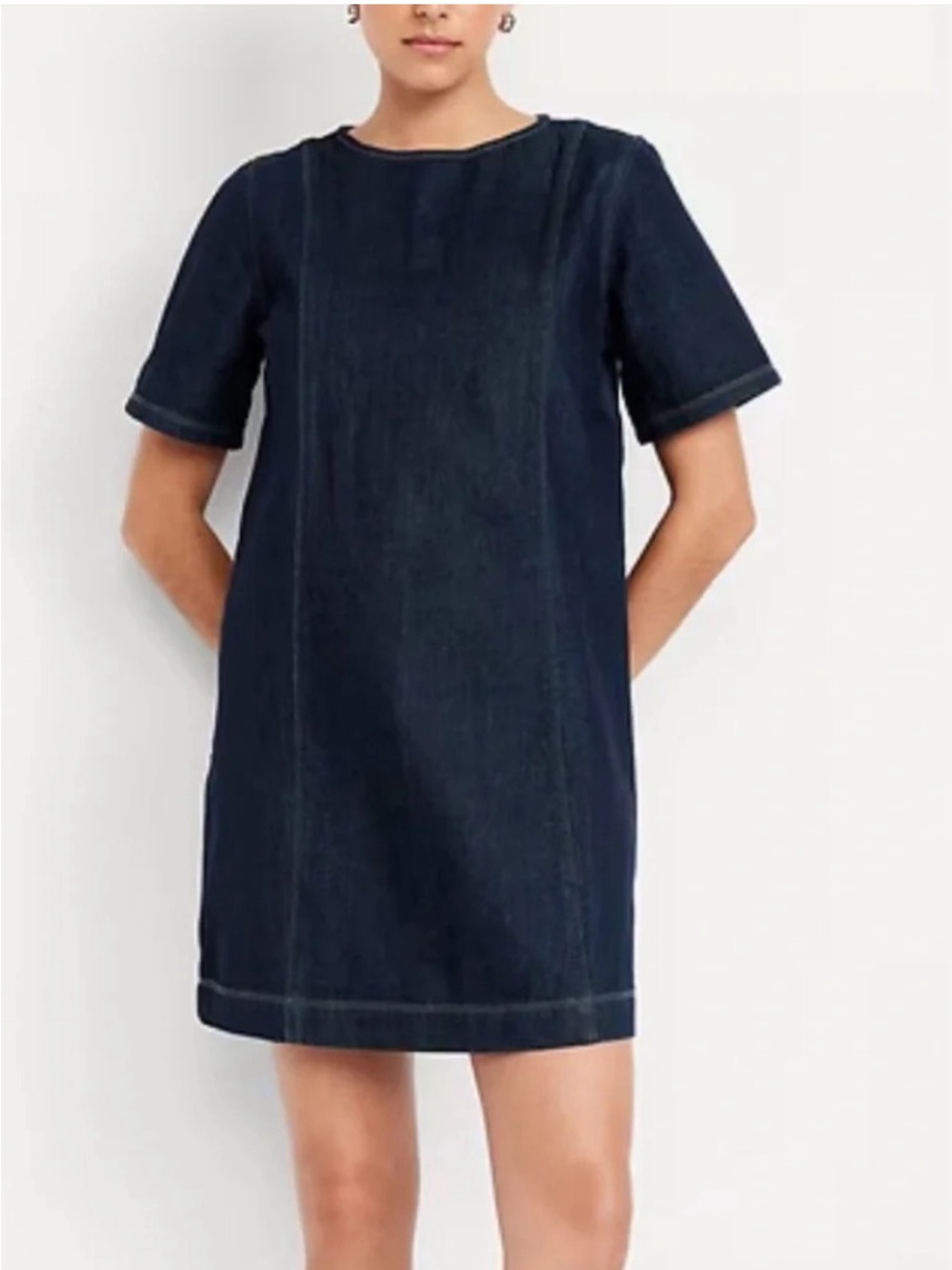 Old Navy Short Sleeve Denim Mini Shift Dress